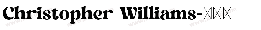 Christopher Williams字体转换
